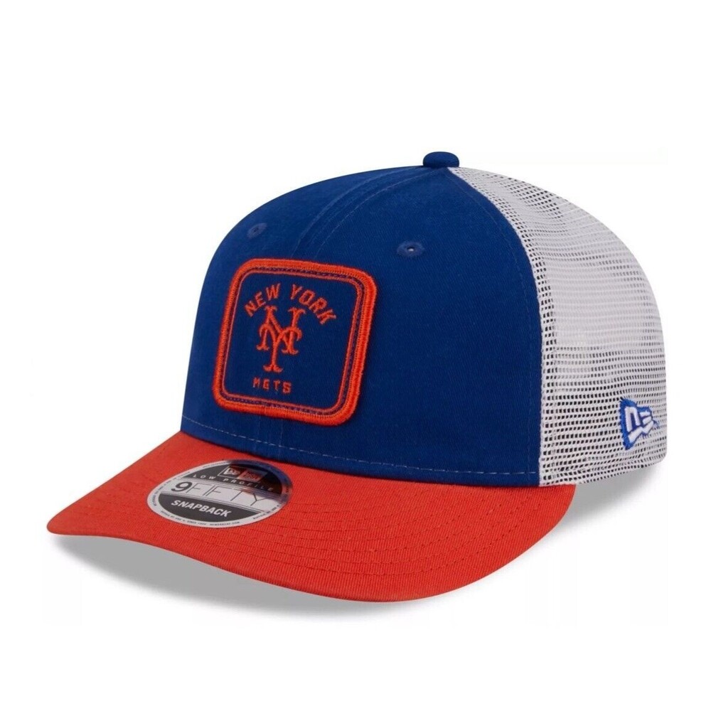 New Era New York Mets Squared Low Profile 9FIFTY Snapback Hat Adjustable Blue